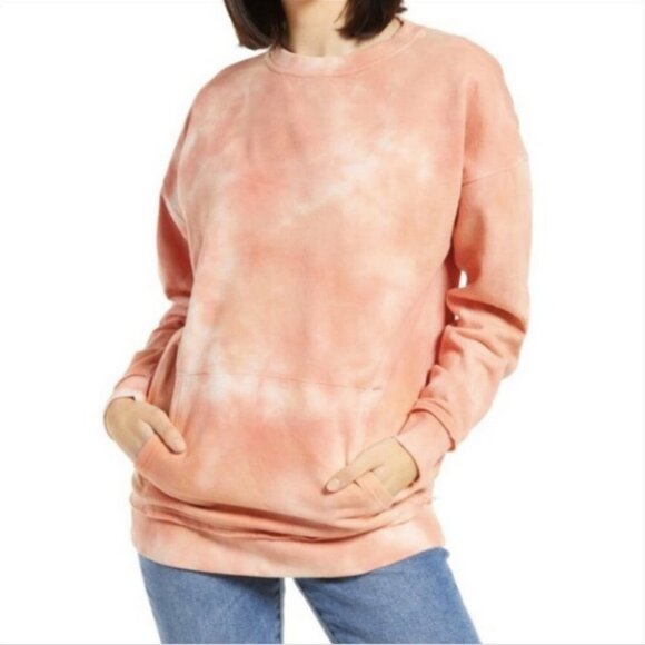 NEW BP orange crewneck long sleeve kangaroo pocket sweatshirt - Picture 1 of 7